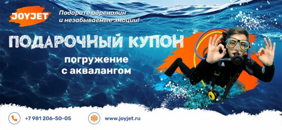 Подарочный купон. Погружение с аквалангом